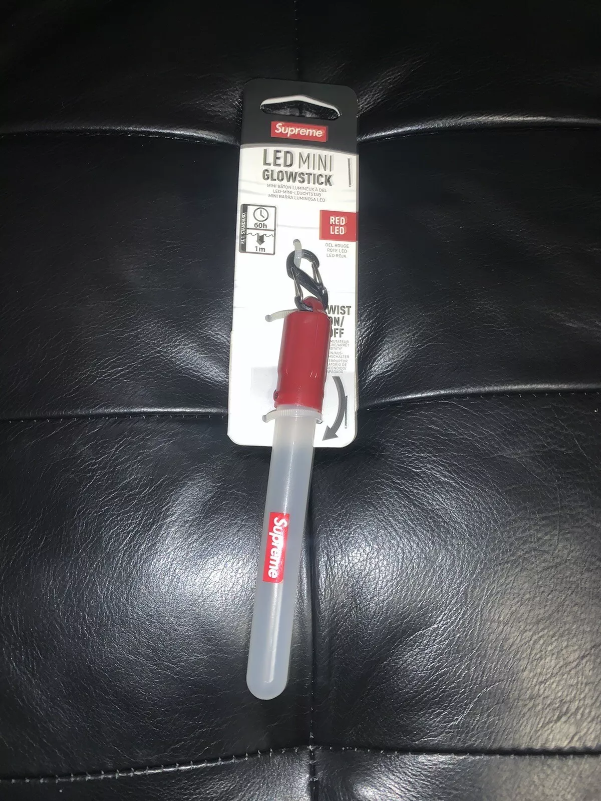 Porte clés Supreme Night Lite DEL mini bâton lumineux SS18 flambant neuf