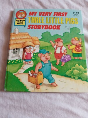 My Very First Three Little Pigs Storybook Big Bad Wolf Fairy Tales Vintage Books