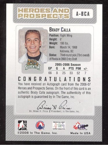 FLORIDA PANTHERS JERSEY AUTOGRAPH NHL HOCKEY CARD SEE LIST - Picture 25 of 62