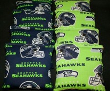 SEATTLE SEAHAWKS Suede Stick and Slide 8 ACA CORNHOLE bags Stop n Go Bags