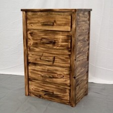 Farmhouse Torched 5 Drawer Dresser- Solid Wood/Made in USA/Free Shipping