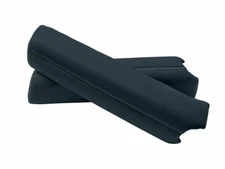 Fits 15-18 Ford F150 Lariat PVC Leather Front Door Armrest Cover Gray Stitch