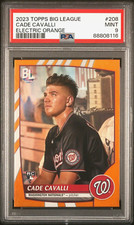 2023 Topps Cade Cavalli #208 (ELECTRIC ORANGE) PSA 9 MINT (ROOKIE) (RARE: Pop 1)