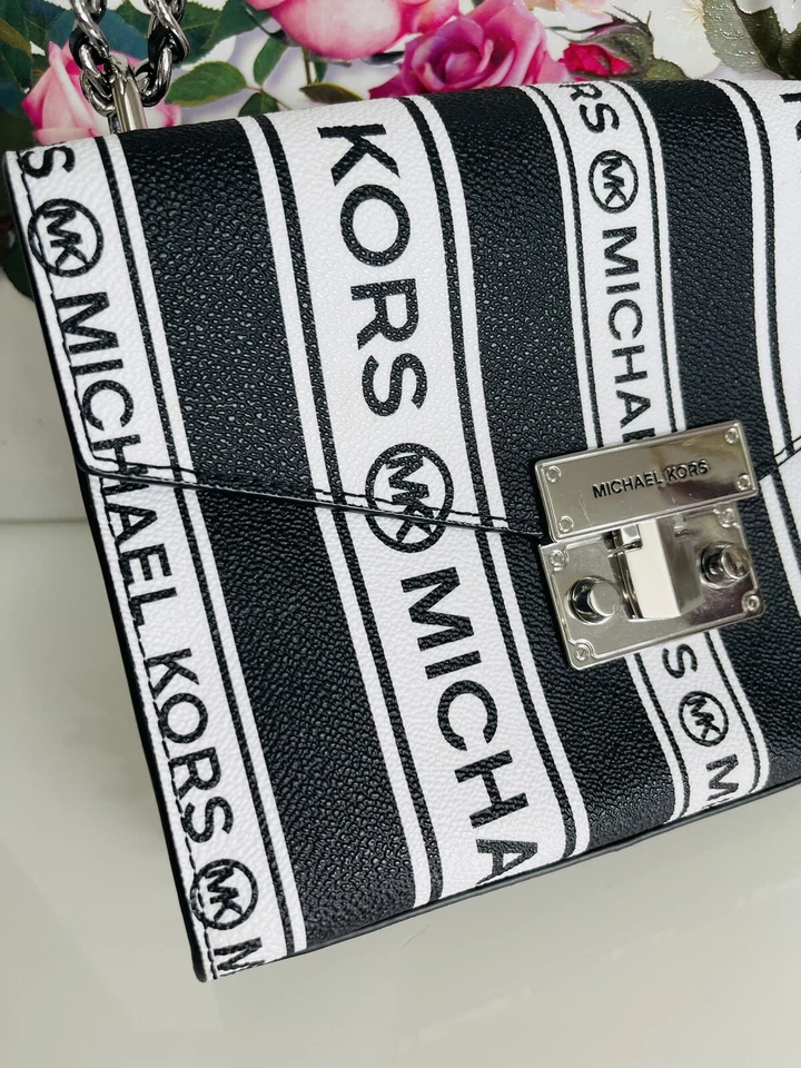 Michael Kors Schultertasche schwarz/weiß Leder - Bild 2 von 4