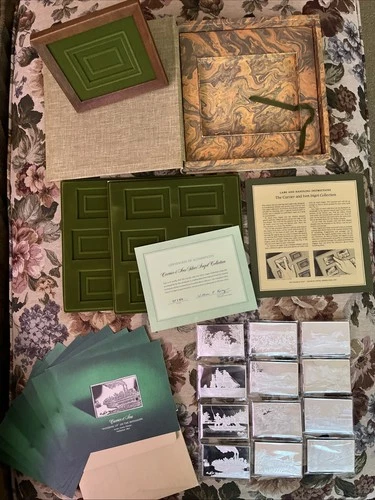 Currier & Ives .999 Silver 33.3 Troy Oz Franklin Mint Set 12 Proof Ingots COA