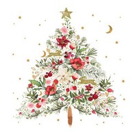 20 Servietten Beautiful Christmas Tree Festlicher Natur Baum Mond Advent 33X33Cm