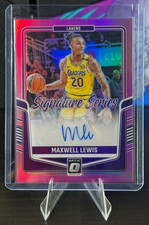 Maxwell Lewis 2024 Donruss Optic Signature Series Pink Auto /25 SS-LEW