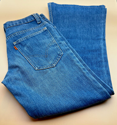 Vintage 70s Levi's 689 Orange Tab Flare Bell Bottom Talon 42 W26 L31 (Fits L27)