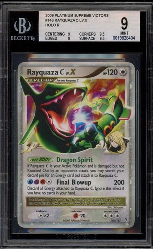Pokemon Rayquaza C Lv.X Supreme Victors Holo Ultra Rare #146 BGS 9 Mint