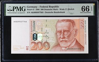 Germany Federal Republic 200 Deutsche Mark 1996 PMG66