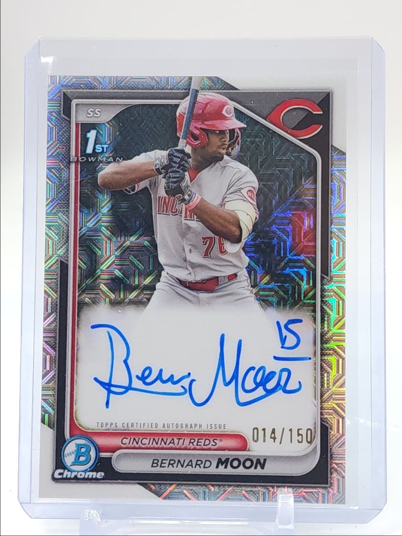 BERNARD MOON 2024 BOWMAN CHROME 1ST AUTOGRAPH HTA CHOICE AUTO /150 Q4211