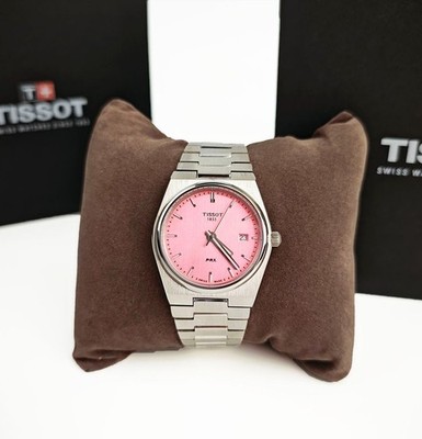 Tissot PRX 35mm Pink Dial Quartz Women's Calendar Watch T137