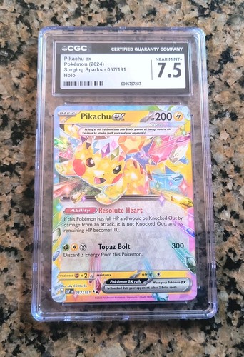 Pikachu ex graded CGC 7.5 for sale on eBay