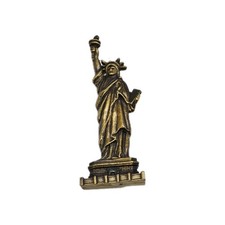 Broche Estatua de la Libertad Tono Dorado Firmado Weingeroff NYC Landmark De Colección Años 60