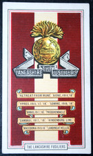 THE LANCASHIRE FUSILIERS   First World War Battle Honours   Vintage Card  LE31MS