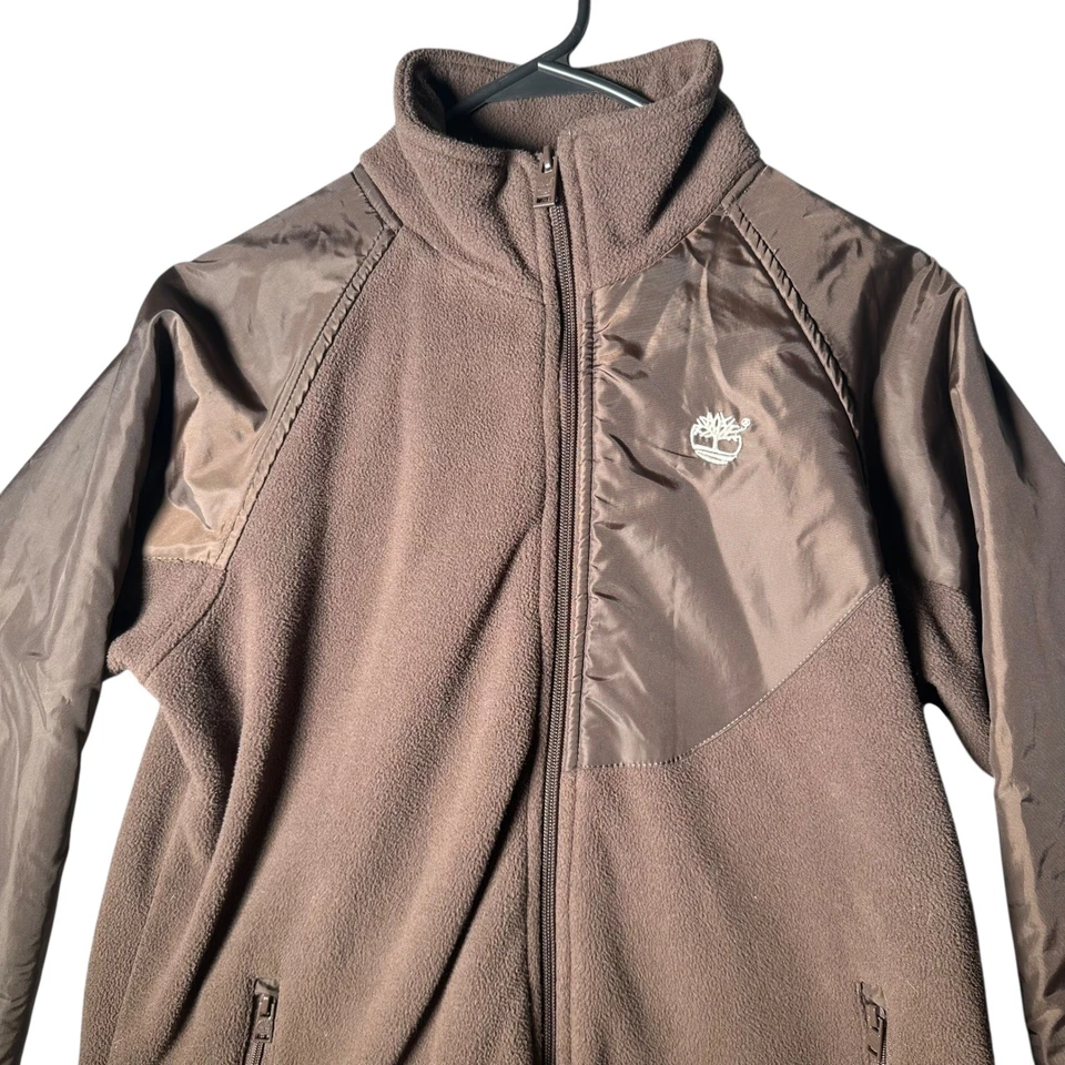 Timberland Niños Chaqueta de Vellón Marrón Bolsillos con Cremallera Completa Exterior Informal Foto 2 de 4