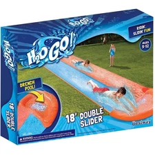 H2OGO! 18 foot Double Lane Water Slide, Summer Waterslide