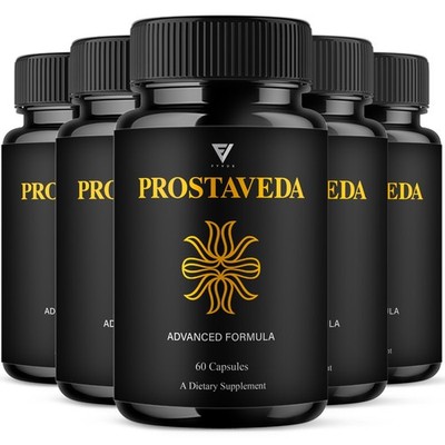 (5 Pack) Prostaveda Male Performance, Prosta Veda Support (300 Capsules)