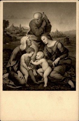 The Holy Family Raphael SANTI Munich vintage art postcard y589