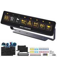 MICTUNING 12V 8 Gang Wireless Switch Panel,LED Circuit Control System Box Marine