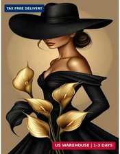 OJTOYART Diamond Art Kits for Adults, 5D Elegant Lady Diamond Painting Kits for