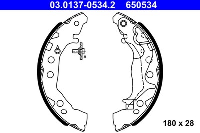 Bremsbackensatz ATE 03.0137-0534.2 für SUZUKI CELERIO LF AVK310