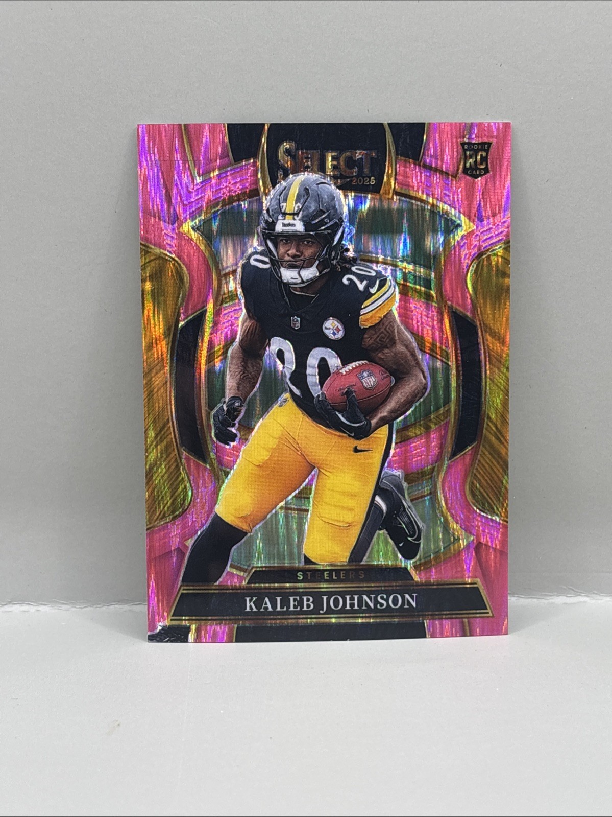 2025 Panini Select - Concourse Kaleb Johnson #52 Pink Shock Prizm (RC)