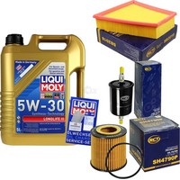 Inspektionspaket 5L Liqui Moly Longlife 5W-30 FüR VW Fox 1.2 Polo Skoda Fabia