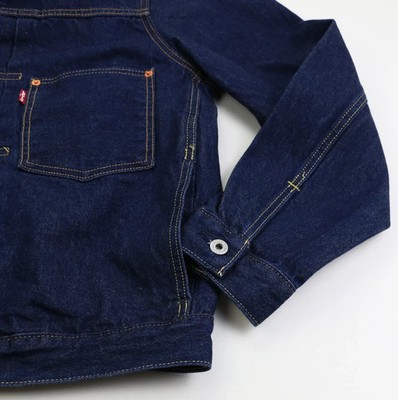 お*る様 Levi’s 1st JKT Selvedge INDIG Levi's Type 1 Denim Jacket Selvedge Trucker 100% Cotton Men's XL