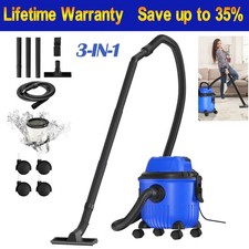 Heavy Duty Wet & Dry Vacuum Cleaner Wheeled 15 Litre 2000W + Hose & Tools