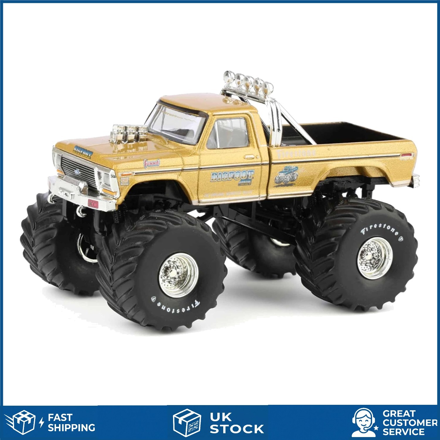 Exclusive Bigfoot 50th Anniversary Monster Truck Diecast 1:64 Scale Gold