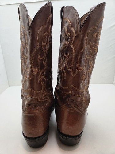 Stivali da cowboy Nacona in pelle marrone da uomo taglia 12,5 A - Foto 4 di 12