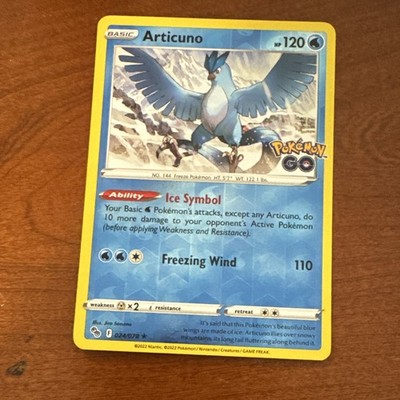 Pokémon TCG Articuno 024/078 Pokémon GO Reverse Holo Holo Rare English HP 120