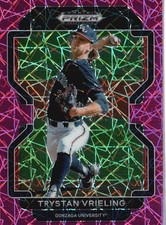 2022 Panini Prizm Draft Picks #PDP100 Trystan Vrieling Neon Pink Velocity