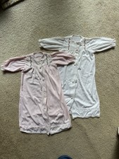 Two Vintage Baby Girl Gowns Sleep Sacks Sleepers Nylon Rosebuds