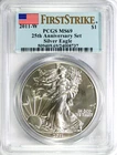 2011-W American Silver Eagle PCGS MS 69 #GA6-37 "25th Anniversary Set"
