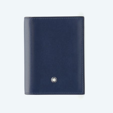 Montblanc Leather Cardholder Blue Meisterstuck Wallet 4cc MB 132793  131693 5417