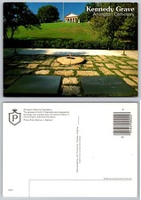 Kennedy Grave Arlington Cemetery VA Postcard Eternal Flame JFK Jackie O
