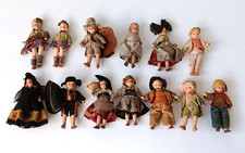 Lot of 13 Bisque Jointed Dolls Germany 4", some if not all Hertzwig  
