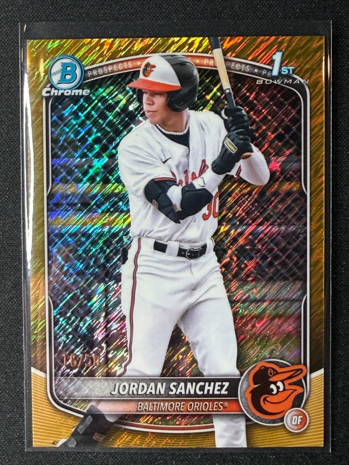 2025 Bowman Chrome 1st Jordan Sanchez Gold Shimmer /50
