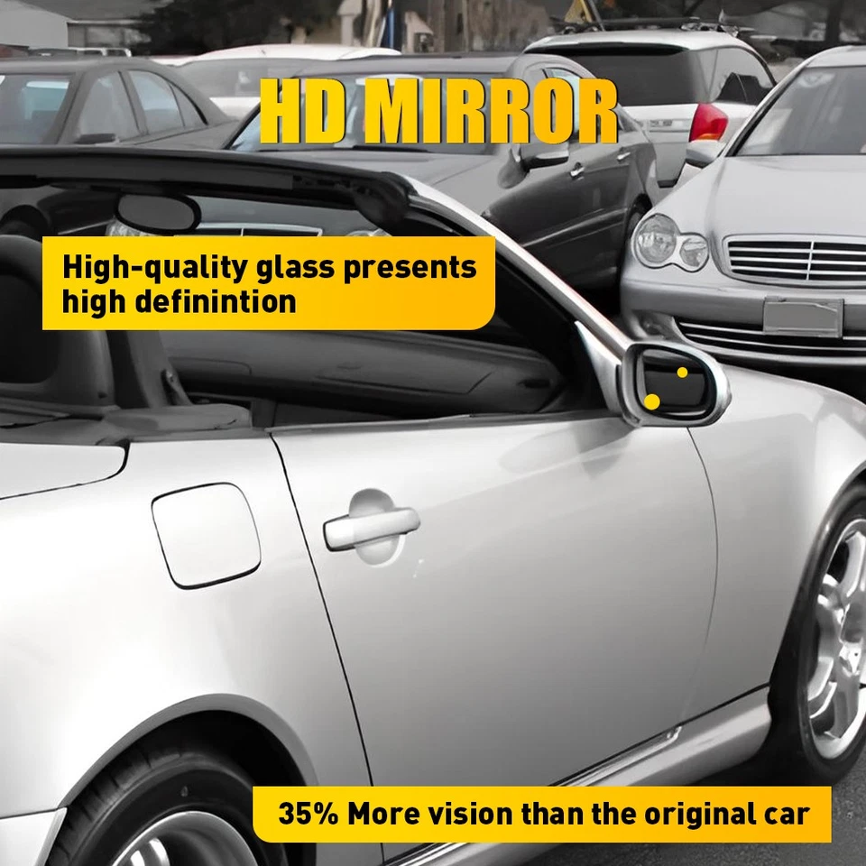 Kit de 2 piezas de espejo retrovisor izquierdo derecho con calefacción para Mercedes-Benz SL500 2000-02 Foto 4 de 4