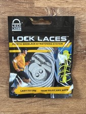 Nuovo LOCK LACES elastico per scarpe e sistema di fissaggio grigio freddo nuovo sigillato nuovo con scatola