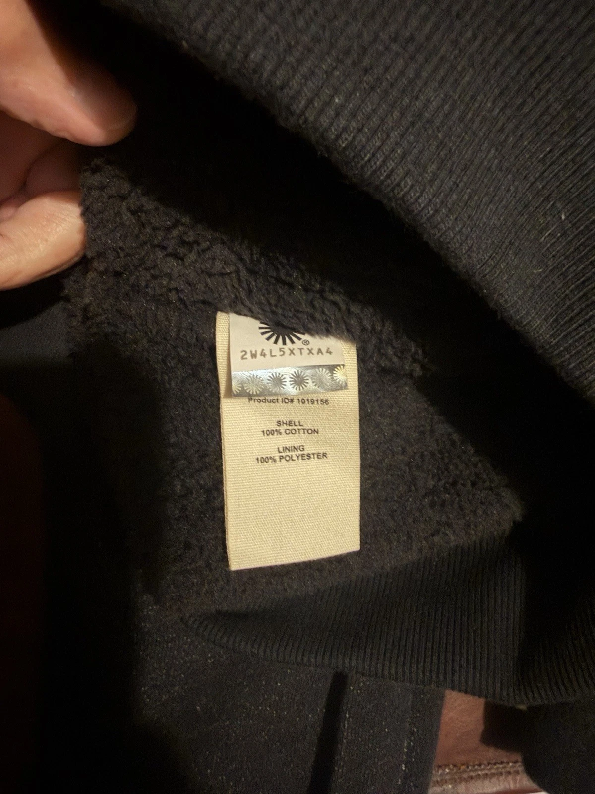 UGG Men's Large Black Button-Front Fleece Lined Jacket - product detail image 4