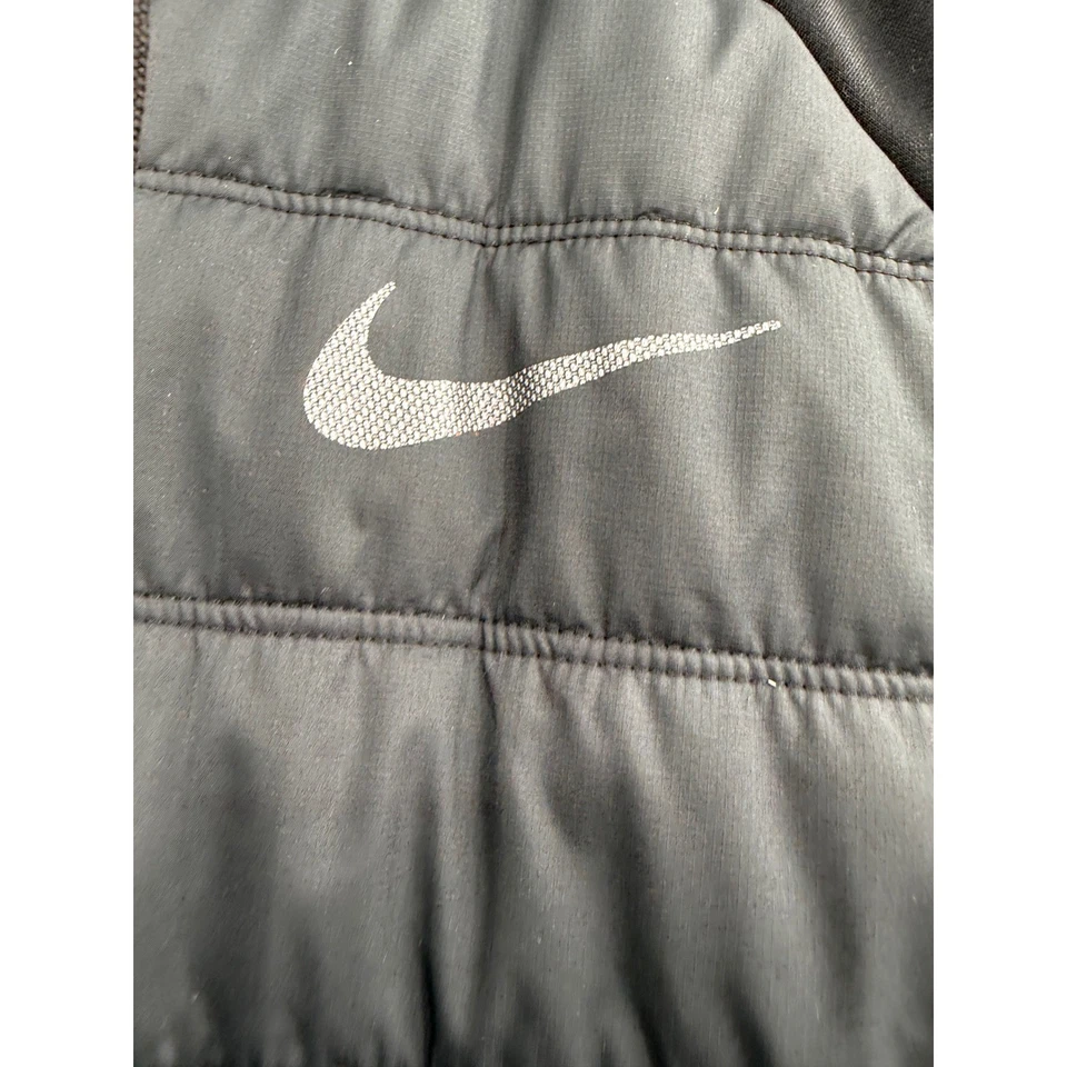 Nike Puffer Chaleco Chaqueta Para Hombres Negro Con Capucha Cremallera Completa Térmica Invierno Golf XXL Foto 3 de 4