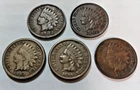 lot of 5 Indian Head Pennies  1859, 1863, 1900, 1903