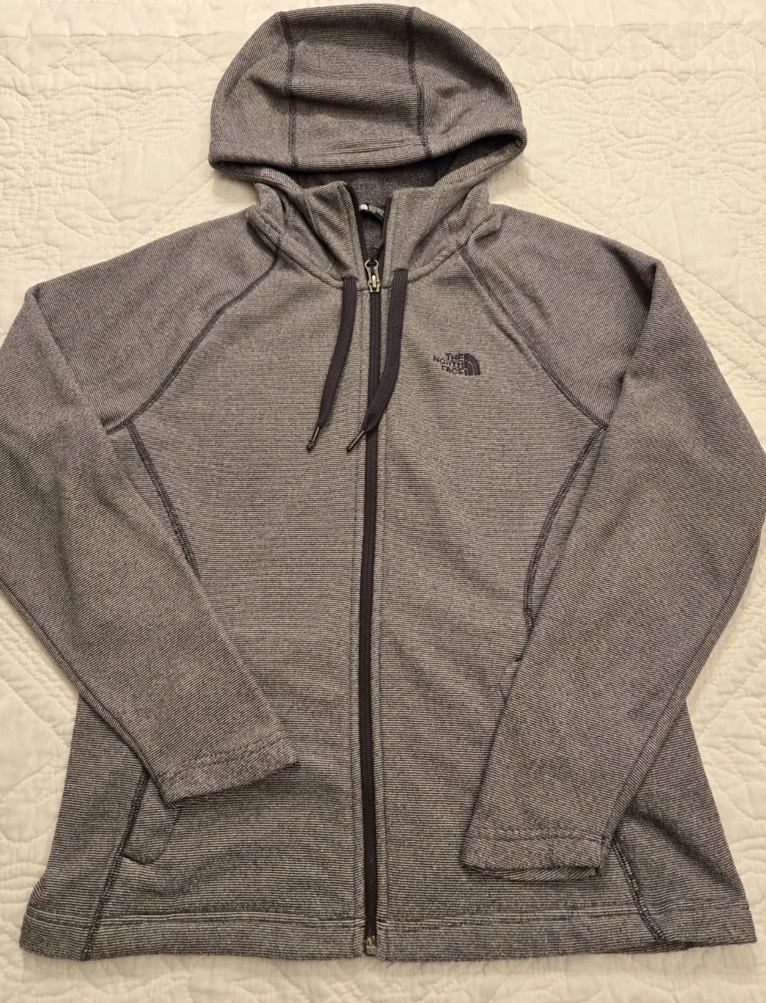 The North Face Women Zip Up Hoodie Jacket Top Striped Size: M Chest 38"