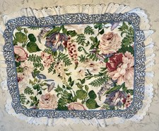 VINTAGE Waverly Belle Rive SET 2 Standard Floral Pillow Shams Percale NWOT