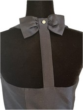 Kate Spade Bow Back Fit & Flare Dress Sz 2 Rich Navy Formal Wedding Pockets $428