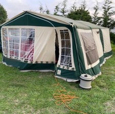 Large Trailer Tent with awning. Used.