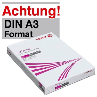 5x xerox Kopierpapier Performer DIN A3 80 g/qm Laser Inkjet Tinte Kopierer groß